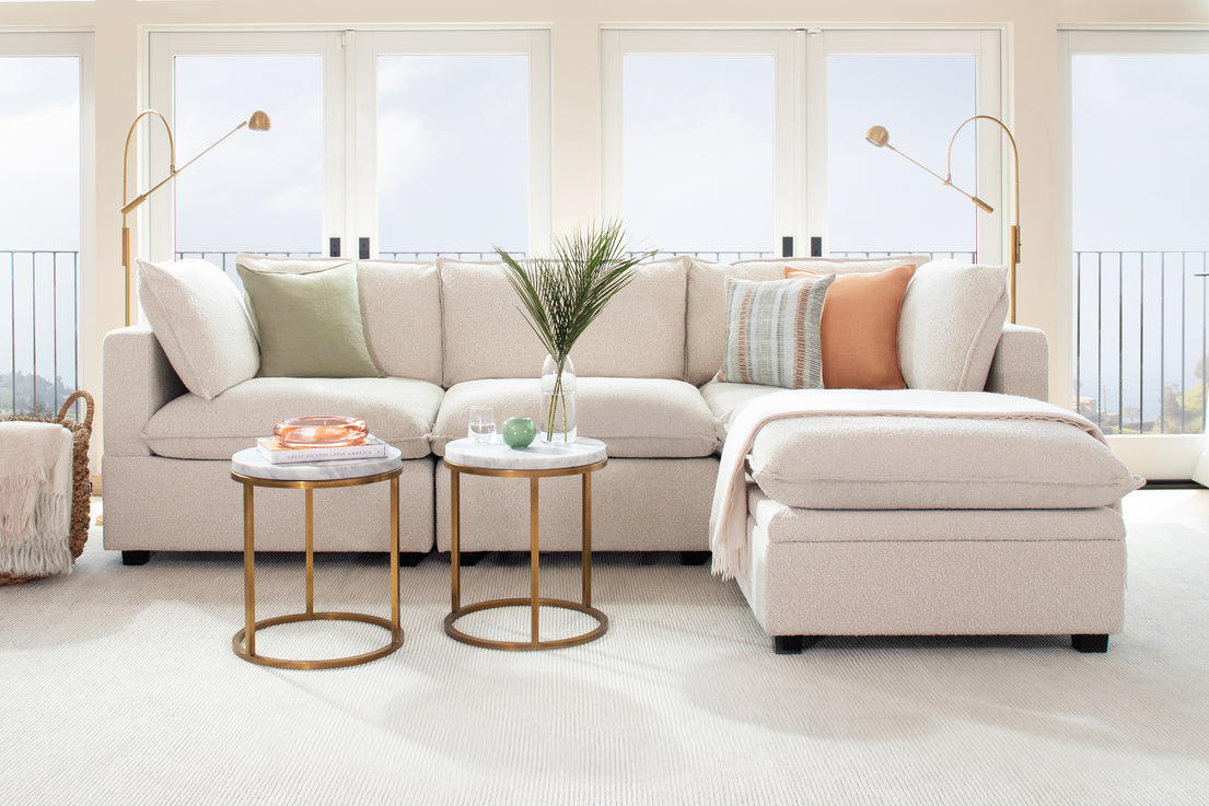 Albany Park, Kova Modern Sofa + Ottoman - Cloud-Soft Comfort 