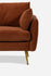rust velvet gold left facing right facing | Park Sectional Sofa shown in rust velvet with gold legs left facing right facing