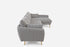 Grey Fabric Gold Right Facing | Park Sectional Sofa shown in Grey Fabric with gold legs Right Facing